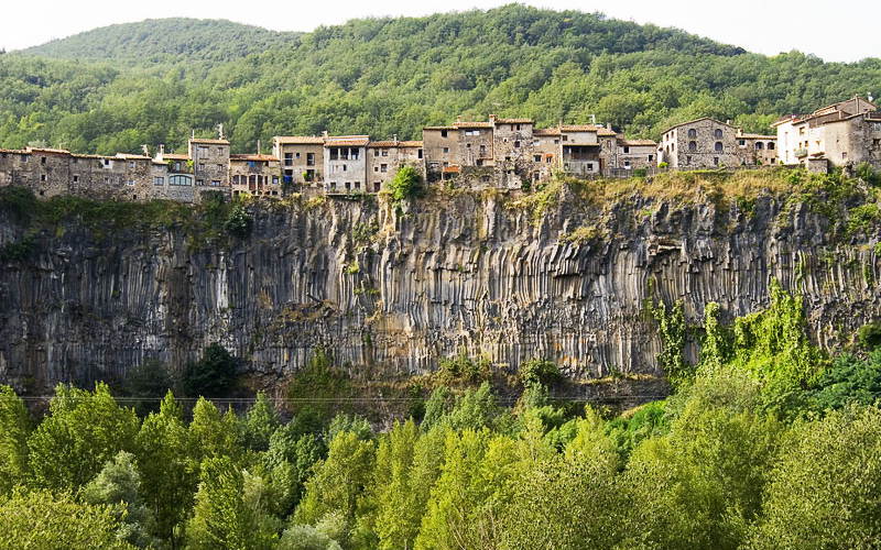 Castellfollit de la Roca, a village perched high